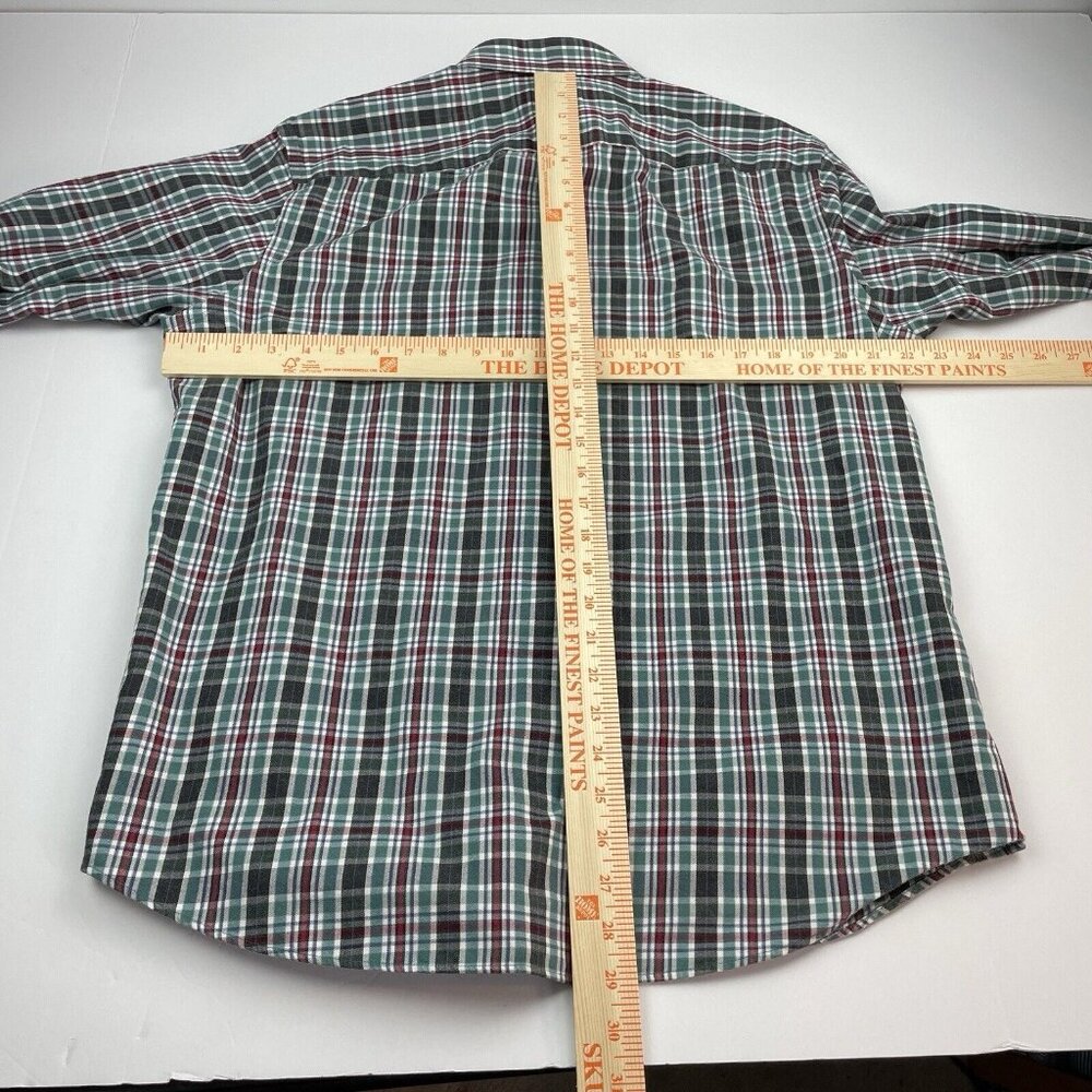 Untuckit Tarcento Mens XL Slim Wf Shirt Long Sleeve Blue/Green Plaid Button Up - Picture 3 of 10